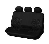 TINGYUS Fundas Asientos Coche Fundas para Asientos De Coche, Fundas para Asientos Delanteros Y Traseros, Negras, Universales, De Poliéster. Fundas de Asiento(Back Seat Part F)