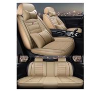 TINGYUS Fundas Asientos Coche Fundas Universales De Cobertura Total para Asientos Coche, para VW, para Polo, para Atlas, para Jetta, para Bora, para EOS Fundas de Asiento(Beige 5 Seat N)