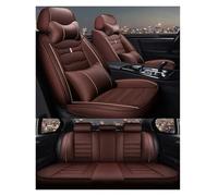 TINGYUS Fundas Asientos Coche Fundas Universales De Cobertura Total para Asientos Coche, para VW, para Polo, para Atlas, para Jetta, para Bora, para EOS Fundas de Asiento(Coffee 5 Seat K)