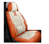 TINGYUS Fundas Asientos Coche para Chevrolet para Cruze para Captiva para Cobalt para Onix para Sail para Sonic para Aveo para Lacetti para Orlando Fundas de Asiento(Beige Orange Front)