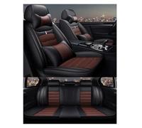 TINGYUS Fundas Asientos Coche para Geely Todos Modelos para Geometry C para Atlas para Coolray para Emgrand EC7 Universales Asiento Coche Cobertura Total Fundas de Asiento(Black Coffee 5 Seat J)