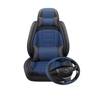 TINGYUS Fundas Asientos Coche para GLA para CLA para CLS para GLC para GLE para GLK para GLS Universal para Asiento De Coche 5 Plazas con Cobertura Total Fundas de Asiento(Black Blue 5 Seat K)