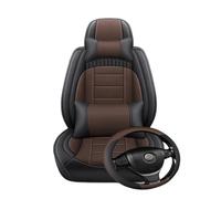 TINGYUS Fundas Asientos Coche para GLA para CLA para CLS para GLC para GLE para GLK para GLS Universal para Asiento De Coche 5 Plazas con Cobertura Total Fundas de Asiento(Black Coffee 5 Seat J)