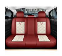 TINGYUS Fundas Asientos Coche para Hyundai para Accent para Santa para Creta para Tucson 2019 para Kona para Getz IX35 IX25 I40 para Ioniq para Veloster Fe Fundas de Asiento(Beige Red Rear)