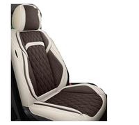 TINGYUS Fundas Asientos Coche para Toyota para RAV4 para Avensis T25 T27 para Yaris para Auris para Aqua para Prius 20 30 para Camry 40 50 para Aygo Fundas de Asiento(Beige Coffee Front)