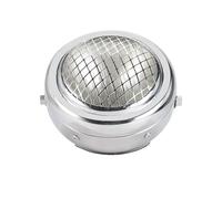 TINGYUS Moto Faro Delantero 5.75 Pantalla De Rejilla Delantera De Malla Redonda Para Faro Delantero De Motocicleta, Color Negro Universal Faros Motocicleta(Silver white)