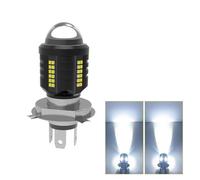 TINGYUS Moto Faro Delantero Faros Delanteros LED Para Motocicleta H6 BA20D Bombillas Blancas Y Amarillas De Luz Alta Y Bajo Lente De Proyector Faro Antiniebla Faros Motocicleta(A White)