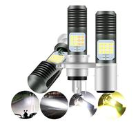 TINGYUS Moto Faro Delantero Faros LED H4 De Color Daul, Bombilla LED P15d, Foco LED BA20d, Faro Antiniebla Para Motocicleta, 1 Pieza Faros Motocicleta(Blanco,C)