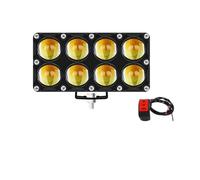 TINGYUS Moto Faro Delantero Foco De Motocicleta Con Lente 6/8/10 Luces Antiniebla De Trabajo Proyector Faro Delantero Lámpara De Conducción Eléctrica Adicional Faros Motocicleta(8 LED switch)
