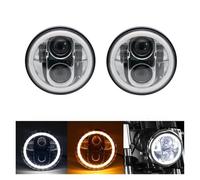 TINGYUS Moto Faro Delantero Para Indian Para Scout ABS 2015 2016 2017 Proyector de faros LED de 5,75 pulgadas 2 piezas Faros Motocicleta(Two headlight D)