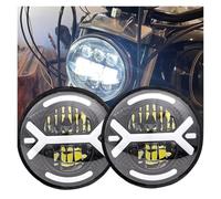 TINGYUS Moto Faro Delantero Para Indian Para Scout ABS 2015 2016 2017 Proyector de faros LED de 5,75 pulgadas 2 piezas Faros Motocicleta(Two headlight F)