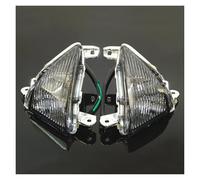 TINGYUS Moto Faro Delantero Para Kawasaki Para Ninja ZX6R ZX636 ZX-6R ZX-636 2005-2012 Lentes De Intermitentes Delanteros 1 Par Faros Motocicleta(Smoke Lens)