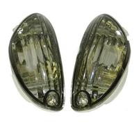 TINGYUS Moto Faro Delantero Para Suzuki Para GSXR600 Para GSXR750 2006-2010 Luces De Giro Delanteras De Motocicleta Indicador De Luz Intermitente Carcasa De Lente Faros Motocicleta(Smoke Lens)