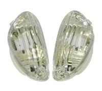 TINGYUS Moto Faro Delantero Para Suzuki Para GSXR600 Para GSXR750 2006-2010 Luces De Giro Delanteras De Motocicleta Indicador De Luz Intermitente Carcasa De Lente Faros Motocicleta(Clear Lens)