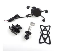 TINGYUS Soporte Navegador Moto para Suzuki para GSX-R 600/750/1000 para GSX1300R Soporte De Navegación GPS Teléfono para Motocicleta con Cargador USB Porta Movil