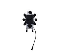 TINGYUS Soporte Navegador Moto Soporte De Bicicleta para Motocicleta Maglev Absorción Impacto, Cargador USB Inalámbrico 15W Y 10W para Teléfono Móvil Porta Movil(Wireless and USB A)