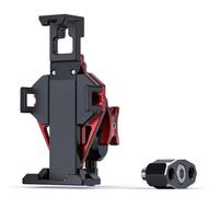 TINGYUS Soporte Navegador Moto Soporte para Teléfono Móvil De Motocicleta Menos 6,9 Pulgadas Marco Navegación GPS Universal para Y Scooter Porta Movil(A Red-Black 10mm)
