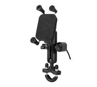TINGYUS Soporte Navegador Moto Soporte Universal para Teléfono Inteligente para Motocicleta Cargador De 4-6,5 Pulgadas para Bicicleta Montaje GPS Porta Movil(Handlebar Charging)