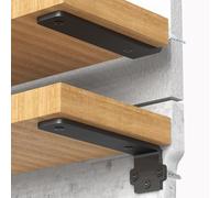 TINIFO 2 Piezas Soportes Para Estantes 30 Cm, Escuadras Para Estanterias MetáLicas En L De Alta Resistencia Para Montaje En Pared, Carga MáXima 70 Kg