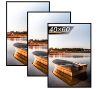 Tinkeps Marcos 40x60 cm Negro, Juego de 3 Unidades. Este marco de fotos de 40 x 60 cm está fabricado con material de madera y es ideal para colocar fotos, imágenes y pósteres.
