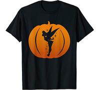 Tinker Bell Silhouette Halloween Pumpkin T-Tshirts Camisetas y Tops Black(XX-Large)