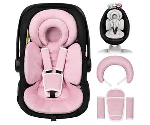 Tinlyfinly Inserto de asiento de automóvil infantil con cojín adicional para bebés prematuros a niños pequeños, inserto reversible para asiento de coche recién nacido para apoyo corporal de la cabeza