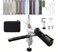 TINMAGI Afilador de Cuchillos Profesional, Sistema de Afilado de Cuchillos con 12 Piedras de Afilar, Afilar Cuchillos Precisión con Ángulo de 15-30°, Kit Portátil de Afilado para Cocina Camping