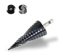 TINMAGI Broca Escalonada para Metal Ø 4-32mm, HSS M42 Broca Conica TiAlN Cobalto, con Vástago Hexagonal, Profesional 15 Pasos Doble Espiral Brocas para Acero Inoxidable, Metal Duro, Madera, Plástico