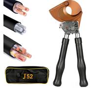 TINMAGI Cortador de Cable de Trinquete, J52 Cortador de Cables, Carraca Cortacables con Mango Retráctil, Cortador de Alambre para Cortar Cables Blindados de Cobre y Aluminio de Hasta 500mm²