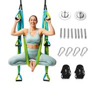 TINMAGI Hamaca de Yoga Aéreo, Columpio de Yoga Aéreo Antigravedad, Toalla para Colgar, Hammock con Correas de Extensión y Accesorios de Montaje, para Rehabilitación Pilates Fitness