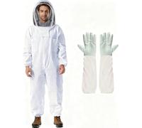 TINMAGI Mono de Apicultor para Apicultores, Mono de Apicultura Ropa con Velo Capucha Guantes, Traje de Apicultor Profesional, Traje Protector para Completo, Traje Apicultor para Hombres Mujeres, XXL