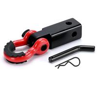 TINMAGI Receptor de Enganche de Grillete de Coche 2 Pulgadas, 3/4" D-Anillo y Pasador, Coche Universal Gancho de Remolque, para Camiones Jeeps Fuera de la Carretera de Recuperación