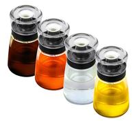 TINMIX Botella dispensadora de aceite a prueba de fugas para acampar al aire libre, 160ml/5.4oz de vidrio para aceite de oliva y vinagre, bien sellada para cocina de picnic, paquete de 4