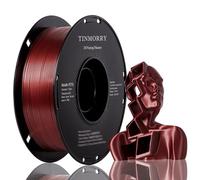 TINMORRY Filamento PETG metálico de 1.75 mm, filamento de impresión 3D PETG rápido, PETG con un caudal rápido, compatible con impresora 3D Bambu Lab FDM, carrete de 2.2 libras 1, rojo oscuro metálico