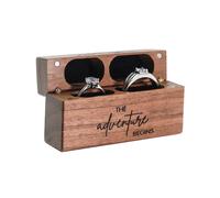 Tinnberlohas Marriage Ring Box Gift - Fine Vintage Wooden Ring Box for Offer Engagement Ceremony