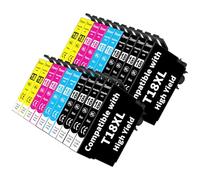 Tinnee 18XL Multipack Cartuchos de Tinta Compatible para Cartucho Epson 18 Multipack Epson 18XL para Expression Home XP-30 XP-102 XP-202 XP-212 XP-205 XP-215 XP-225 XP-302 XP-305 XP-312 XP-322 XP-325