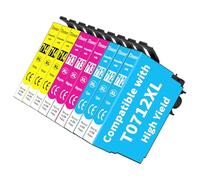 Tinnee 9X T0715 Multipack Cartuchos de Tinta Compatible para Epson T0715 Multipack T0712 T0713 T0714 para SX100 SX110 SX210 SX215 SX410 SX415 SX510W SX515W SX610FW DX4400 DX7450 DX8400 DX9400F