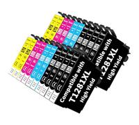 Tinnee T1285 Multipack Cartuchos de Tinta Compatible para Cartucho Epson T1285 Multipack T1281 T1282 T1283 T1284 para Stylus SX125 SX130 SX230 SX235W SX420W SX425W SX430W SX440W SX445W BX305F BX305FW