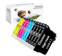Tinnee T1295 Cartuchos de Tinta Compatibles para Epson T1291 T1292 T1293 T1294 para Stylus SX235W SX420W SX435W SX445W WF3520 Stylus Office BX305FW (4 Negro 2 Cian 2 Magenta 2 Amarillo)