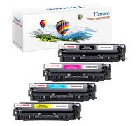 Tinnee Tóner compatible con HP 304A CC530A CC531A CC532A CC533A para Color Laserjet CP2320 CM2320NF CM2320FXI CP2025 CP2025N CP2025DN (1 negro, 1 cian, 1 magenta, 1 amarillo)
