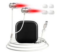 Tinnitus Earplugs Set, Ear Irradiator Device, Infrared Relief Tool, Herramientas de de luz roja, recargables Battery, luces rojas, adecuadas para hombres y mujeres