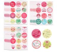 Tinoaly 18uds Pegatinas Día de la Madre, Varios Estilos Etiquetas Feliz Día de la Madre Exquisitas Etiquetas Adhesivas para Festivales para Sellar Sobres Envolver Regalos y Decorar Recuerdos Fiesta