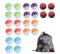 Tinoaly 24 Uds Pelotas de Entrenamiento Béisbol, Pelotas Pequeñas 42mm para Práctica de Golf Huecas con Bolsa con Cordón para Bateo Lanzamiento y Bateo