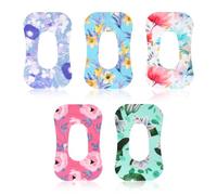 Tinoaly 25pzs Parches Adhesivos Impermeables para Dexcom G6, Resistentes Sudor & Transpirables Protector Sensor Adherente a la Piel Pegatinas Universales Cubierta Sensor (5 Frescos Estilos Florales)