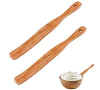 Tinoaly 2uds Espátulas de Madera, 28x3,3cm para Masa Madre con Agujeros para Colgar Utensilios de Cocina Madera con Varilla Remover Herramienta de Cocina Mezclar Masa Madre y Fermentación