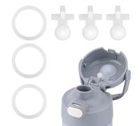 Tinoaly 3 Tapones Repuesto Antifugas con 3 Juntas Tóricas para Thermos Funtainer 16 Oz Botella Aislada al Vacío de Acero Inoxidable, Junta Silicone Set de Duradera & Tapones (Transparente)
