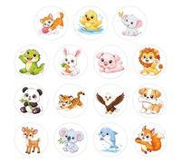 Tinoaly 30uds Pegatinas Entrenar el Uso Orinal, Lindas Pegatinas Asiento Orinal Que Cambian Color Divertidas Diana para el Inodoro para Niños Pequeños (15 Diseños de Animales)