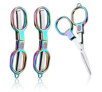 Tinoaly 3uds Tijeras Plegables, Acero Inoxidable Mini Tijeras de Viaje Pequeñas Portátiles para Bolsillo Herramienta Corte Para Enfermeras Accesorios Hogar Oficina Manualidades Costura