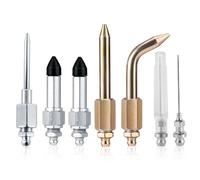 Tinoaly 7uds Kit de Accesorios para Pistola de Engrase, Incluye 2 Boquillas Engrase, 2 Boquillas Goma, Aguja Punta Curva y Recta, Dispensador Agujas para Espacios Pequeños y Estrechos