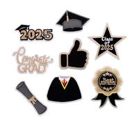 Tinoaly 8uds Clase de 2025 Parches Termoadhesivos, Parches de Graduación para Coser Apliques Bordados Emblemas Decorativos Regalos para Manualidades DIY Ropa Sombrero Chaqueta Mochila